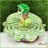 Blended Thread Sitara Work Parrot Green Poshak